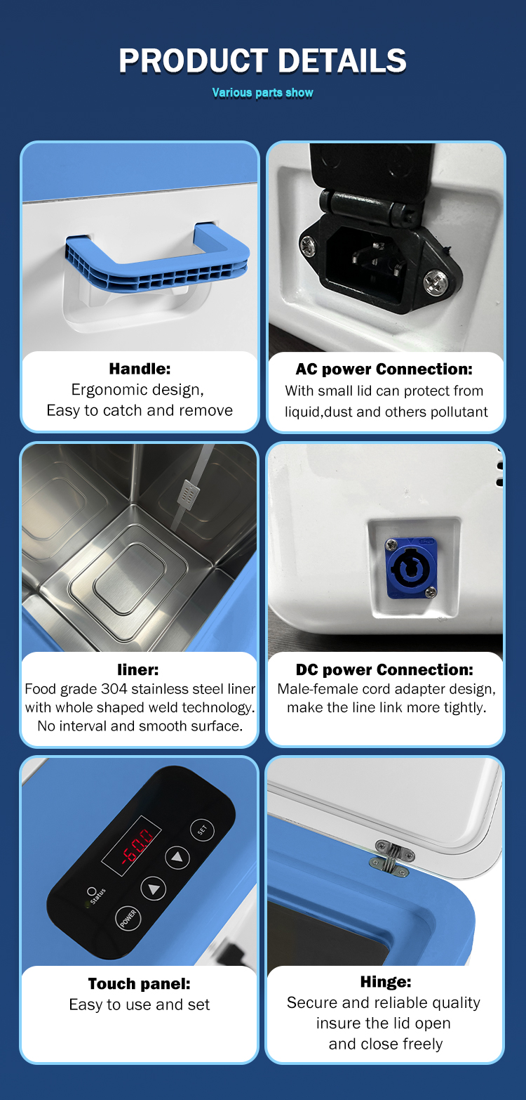 25L Capacity Customized Support OEM Ultra Low Temperature Table Top Fridge for Advanced