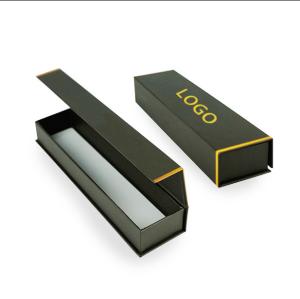 China Custom Logo Luxury Black Cardboard Packaging Watch Bands Smart Pen Megnetic Gift Boxes on sale