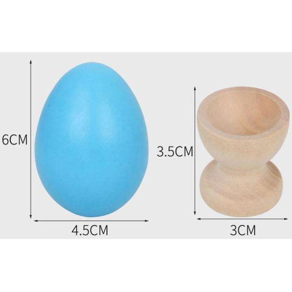 Assorted colors Solid Wooden Easter eggs for kids children DIY Graffiti painging can be with