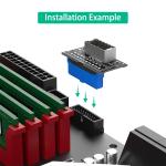 Vertical USB 3.1 Front Panel Socket Key-A Type-E to USB 3.0 for Speed Data