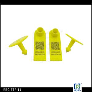 China TPU Material Custom Goat Ear Tags Tie Shape Two Sides Can Be Printed QR Code on sale