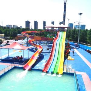 Buy cheap Multi Lane Rainbow Water Slide With Custom Design And Color For Water Park product