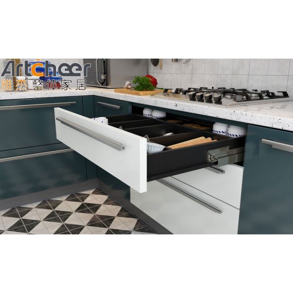 Customized Color Durable Eco-Friendly Modern L Shape Kitchen Cabinet for Contemporary Design