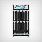 Movable 2-way Metal Display Rack Wire Gridwall Brand Logo Funnel Display Stand