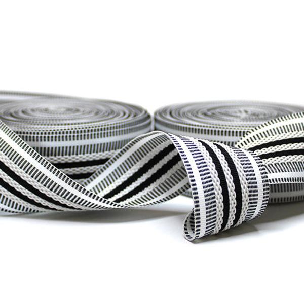 Intercolor Stripe Polyester Webbing 3.1cm Pp Webbing Tape For Trousers Waist Band