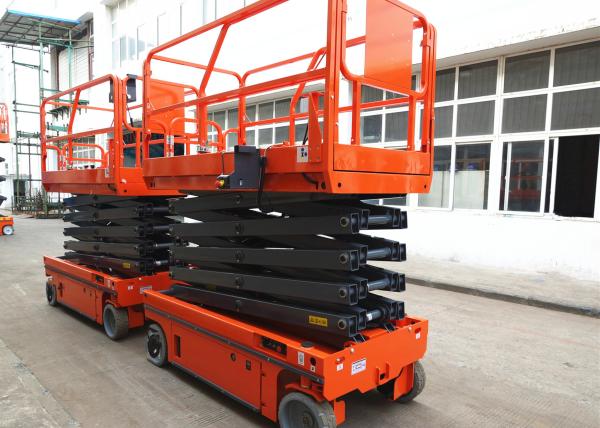Quality Motion Alarm Self Propelled Electric Scissor Lift Self Propelled Single Man Lift for sale