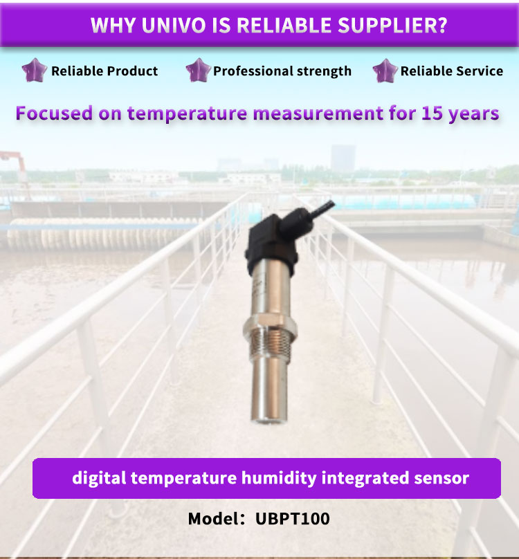 High Precision White UNIVO UBPT100Y Digital Temperature Humidity Sensor for in Greenhouse