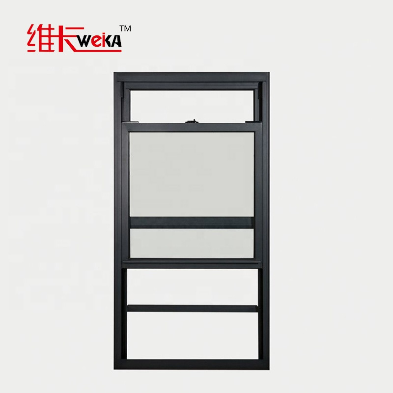 American Design UPVC Single Hung Window With Double Tempered Glass And Crescent Lock
