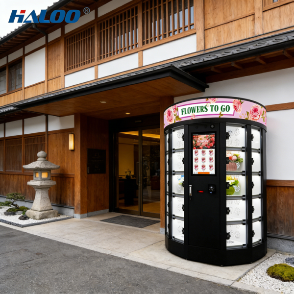 Haloo vending machine supplier 30 grid flower vending machine with cooling and humidification system, free customization of logo