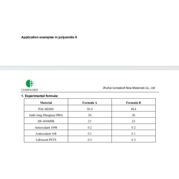 HF-400M9B Halogen-Free Nylon Flame Retardant Masterbatch For PA With High Organic Hypophosphite