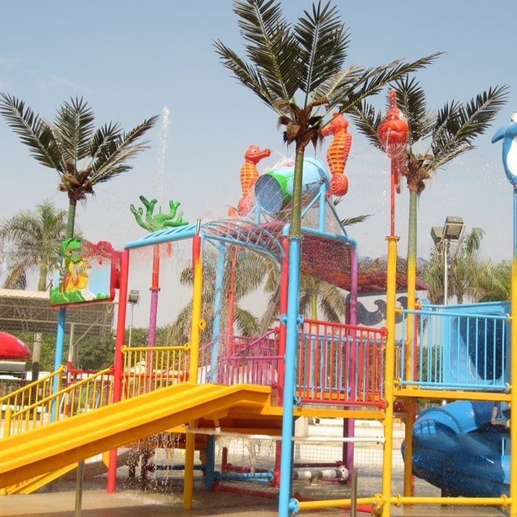 Small Size Children Park Playground with Fiberglass Water Slide