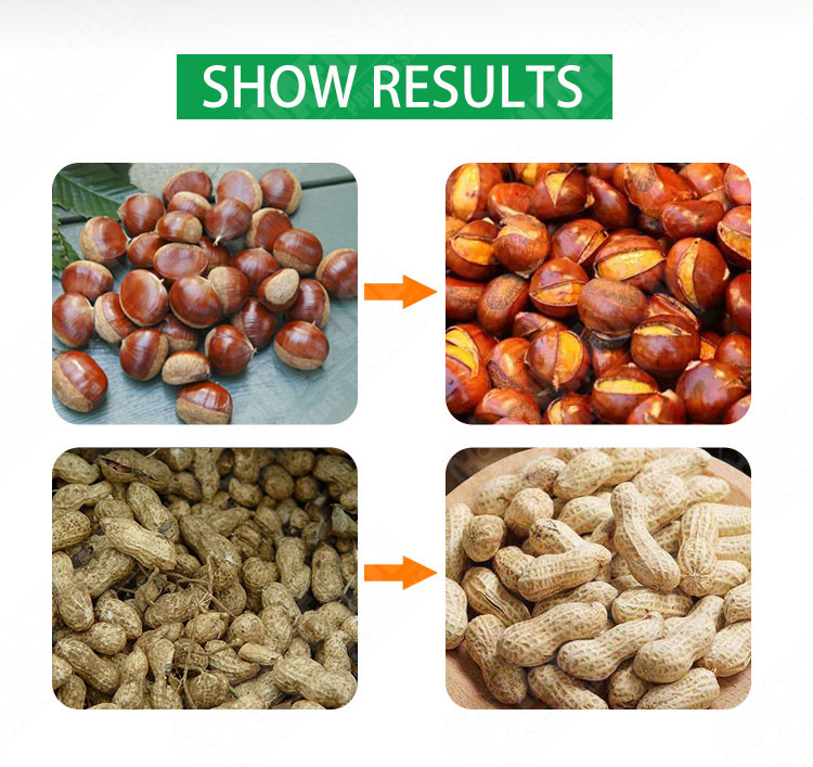 Wheat Roasting Cocoa Bean Peanut Roaster Machine