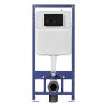 Stainless Steel Full Frame Concealed Cistern - Wall Mounted - Gravity Flush
