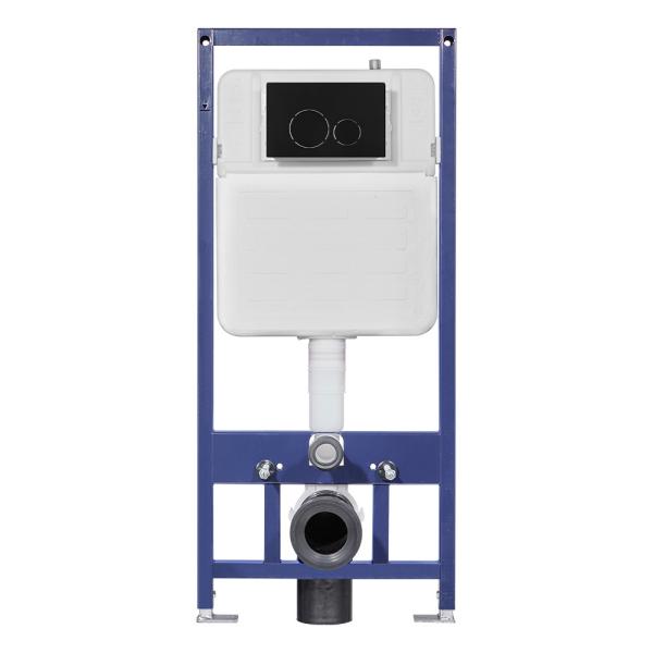 Stainless Steel Full Frame Concealed Cistern - Wall Mounted - Gravity Flush