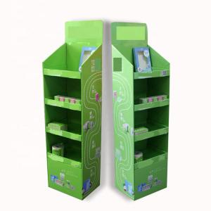 Pop Floor Corrugated Cardboard Display Stands Embossing Or Glossy Lamination