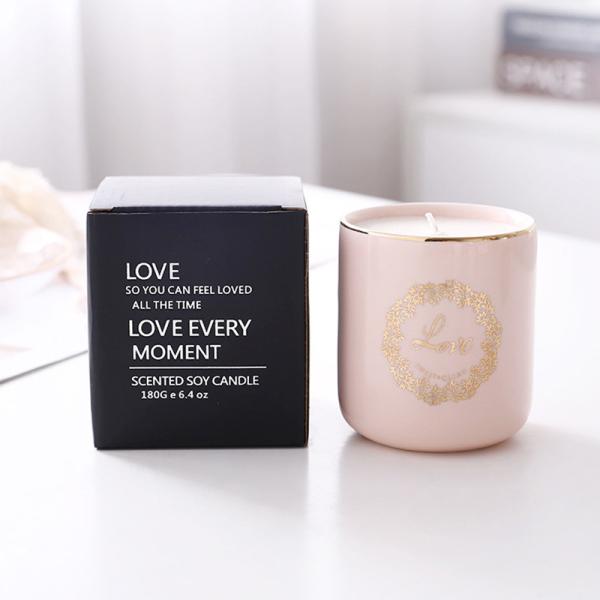 Quality White Vegan Soy Candles Long Lasting Strong Scented Blue Campanula Scent for sale