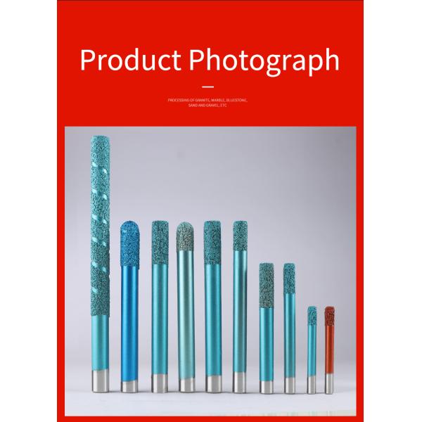 High Quality CNC Tools Square Vaccum Brazed Stone Engraving Bits Diamond Core Drill Bit Coating Router Bit for Marble