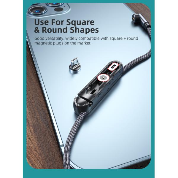 Type C Micro Cable Organizer Case Magnetic Silicone Plug Case For IOS