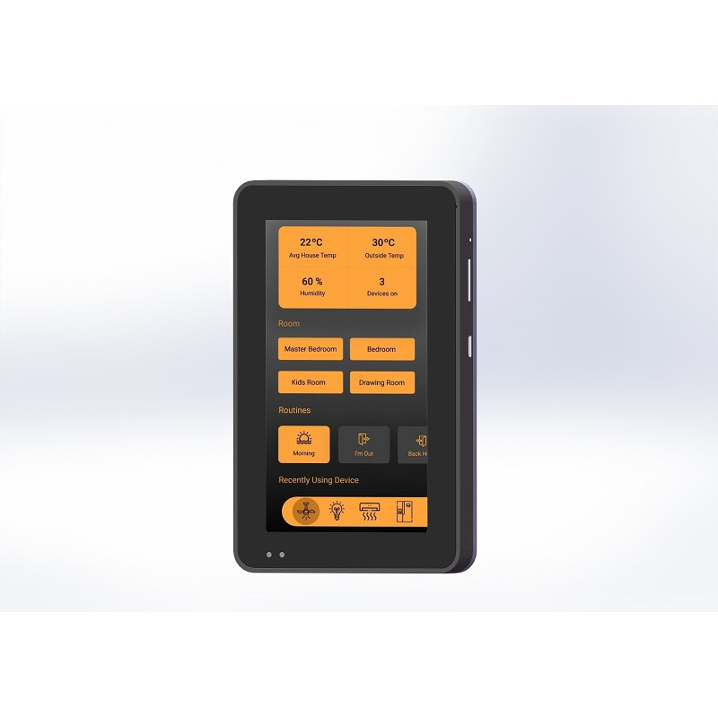 Multi Option Industrial NFC Reader Terminal 5 Inch Android Based Wall Mount POE Touch Panel