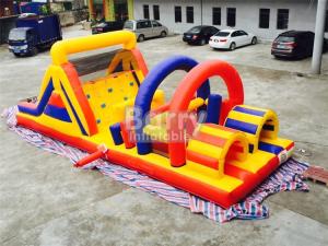 China Interactive Challenge Kids Adult Inflatable Obstacle Course Bounce House Rentals on sale