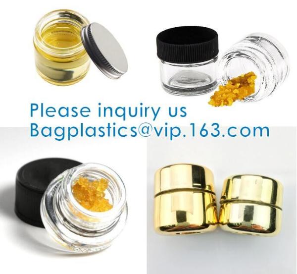 Quality 3ml 5ml 7ml Wax Concentrate Clear Glass Jar, Round Shape Reusable Mini Glass Jar, Glass bottle for sale