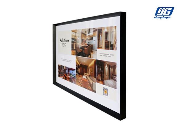 Quality Wall - mounting or Hanging Picture Frames , Black Invaginated Single Side Large Graphic Display Frame for sale