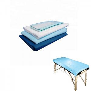 China Eco Friendly 35G Blue Disposable Bed Roll 100m on sale