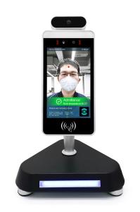 RS232 IPS Face Recognition Biometric Device , Body Infrared Thermometer Kiosk