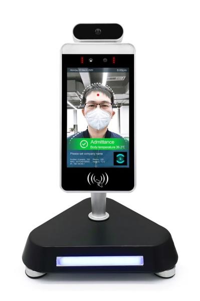 Quality RS232 IPS Face Recognition Biometric Device , Body Infrared Thermometer Kiosk for sale