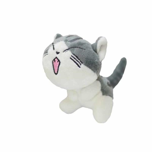 Quality 15cm Cat Plush Keychain With Polypropylene Cotton Filling for sale
