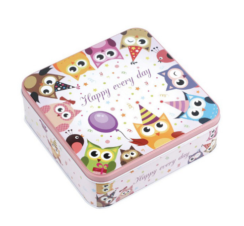 Creative Metal Square Tin Box Weight Loss Candy Jewelry Packaging