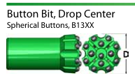 Drilling Tools Button Drill Bit Convex Face 76mm 64mm T38 Button Bit