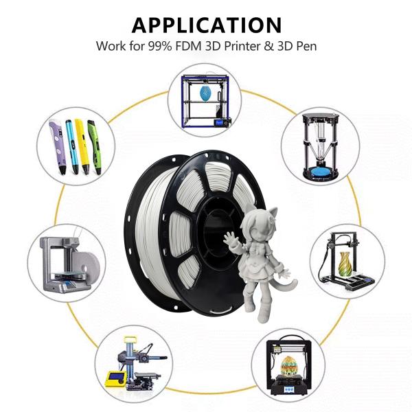 1000g Matte Bone White 1.75mm FDM Forming Technology 3d Printing Filament