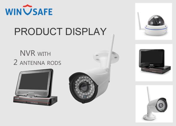 Quality Network Video Recorder NVR Wireless Security Camera System 20M IR Distance for sale