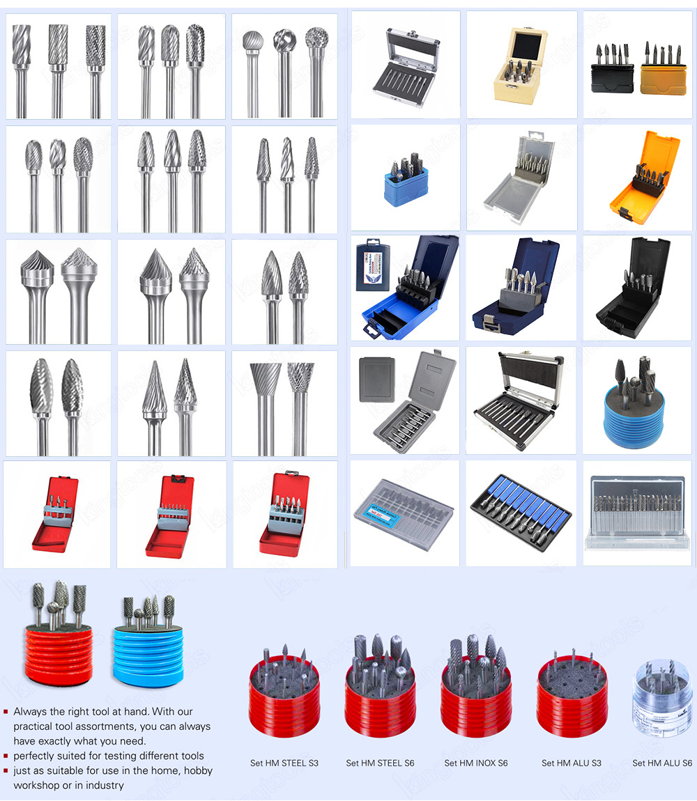 1/8 Shank Single Cut Files Hra85 Rotary Tool Accessory Drill Chucks Accessories Tungsten Carbide Burr Set