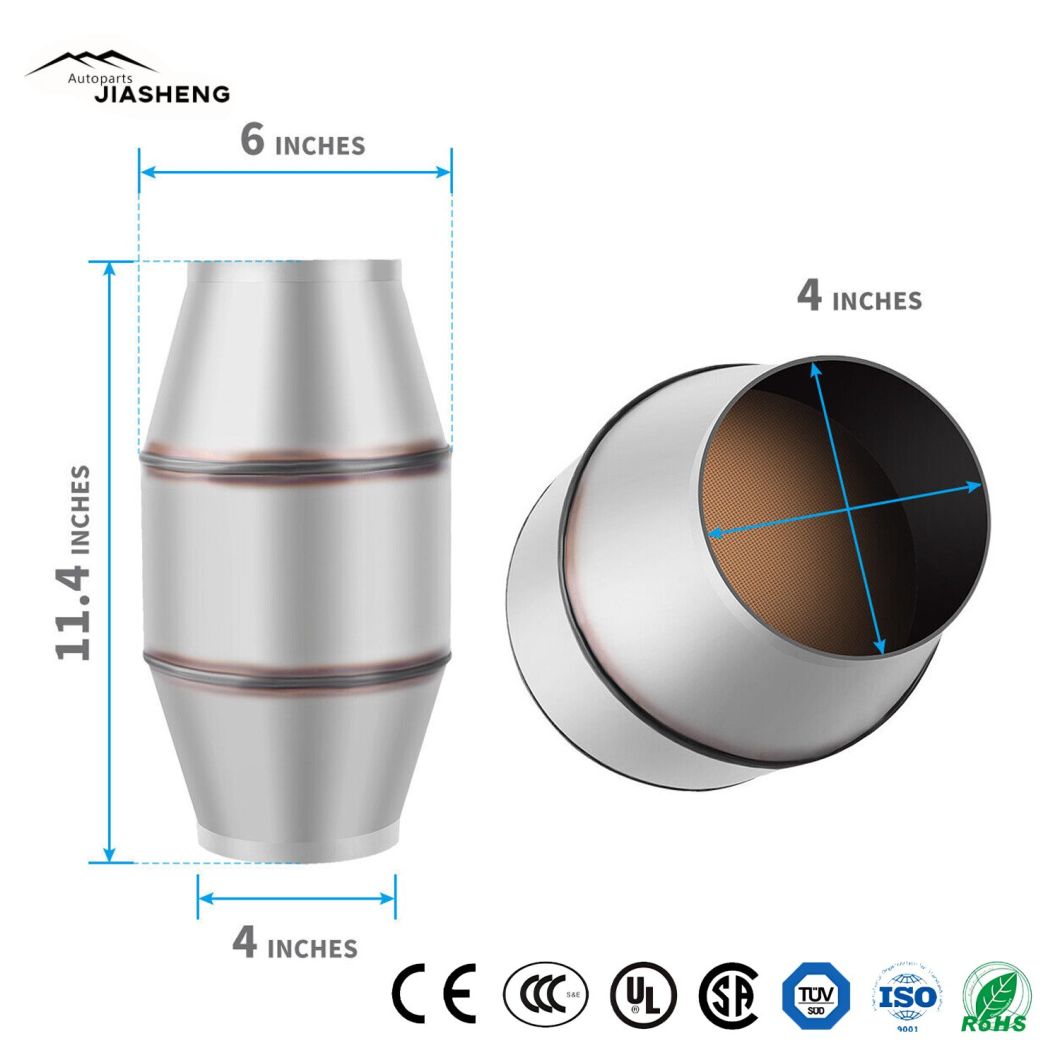 4&quot; Inlet Outlet Universal Catalytic Converter Direct Fit Exhaust Auto Catalytic Converter with High Performance