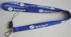 China Promotional neck ribbon lanyards, cheap simple printed strap ribbon, on sale