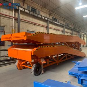 Buy cheap Hand-Hydraulic Mobile Dock Leveler - Manual Adjustable Loading Ramp for Trucks &amp; Warehouses product