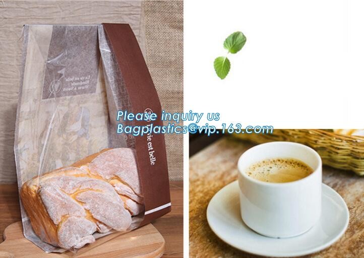 Custom Printing Recycled Brown Kraft Paper Bags,Custom Printed Factory Glassine Paper Bread Small Brown Bag, bagease