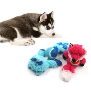 China Squeaky Plush Dog Toy Fox Raccoon Bite resistant Durable Dog Interactive Molar Toys on sale
