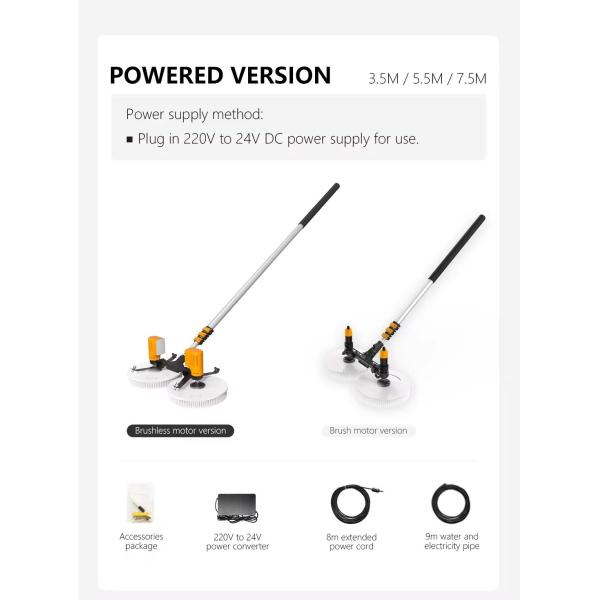 Double Head Solar Panel Cleaning Brush Telescopic Solar Panel Cleaning Brush