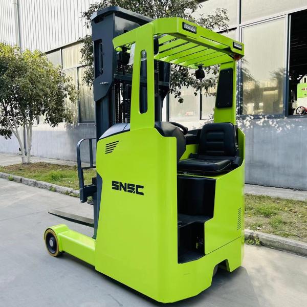 High Lifting Height 12m 2 Ton Reach Forklift with 122mm Fork Width AC Motor Powered