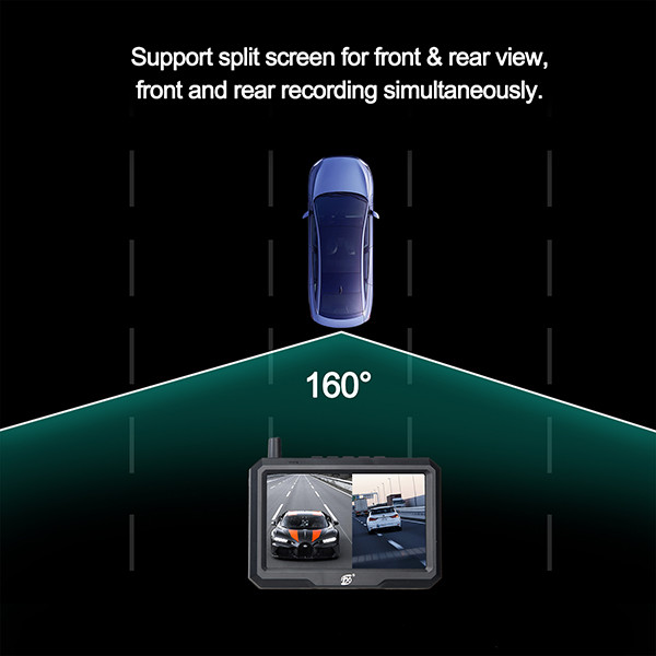 5 Inch Color Monitor 984ft RV Wireless Backup Camera Built In DVR