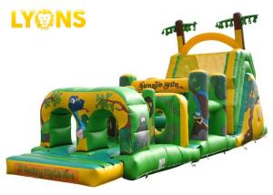 Green Funny Monkey Blow Up Obstacle Course Outdoor Toys For Kids