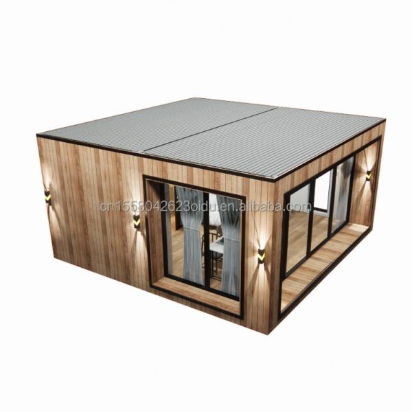 Sunshine House Container Prefabricated Wooden Glass House with Customized Color and 40 Foot Container House