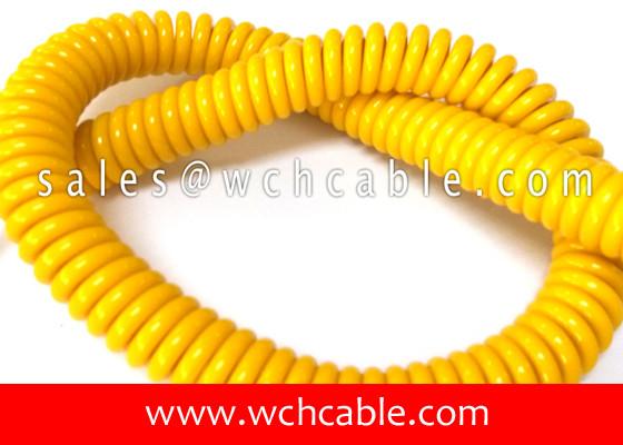 Quality UL21327 Auto Vehicle Power Retractable Spiral Cable 80C 90V for sale