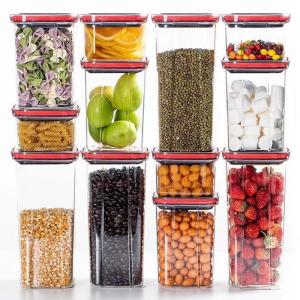 5PCS BPA Free 600ml Plastic Food Storage Containers With Airtight Lids