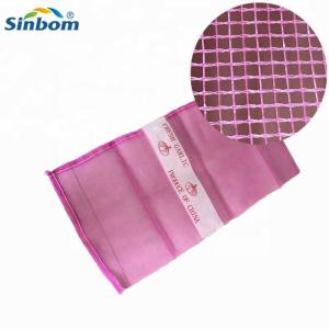 Buy cheap Customized Drawstring Pink Plastic Pp Leno Mesh Onion Bags with Ginger Net Bag product