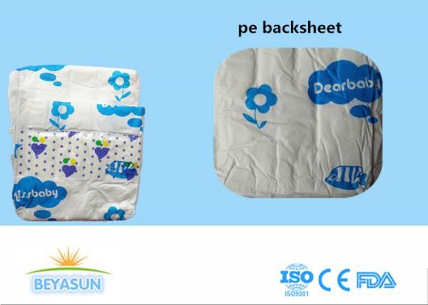 Quality Professional Infant Baby Diapers Disposable PE Backsheet PP Front Tape for sale