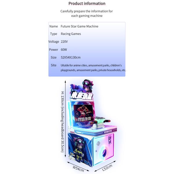 Classic-style Coin-operated Children's Motorcycle Arcade Game Machine